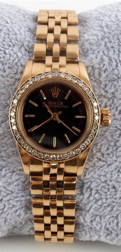 rolex leather watch 18k|ladies presidential Rolex watch 18k.